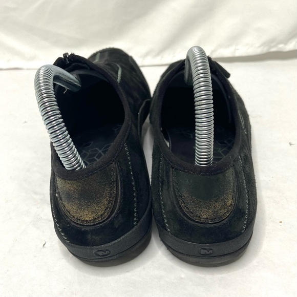 MERRELL Womens Size 7.5 Black Suede Zipper Shoes - Picture 4 of 9